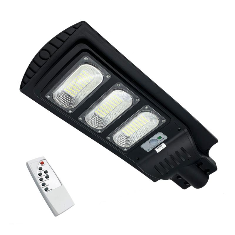 Luminaire LED urbain solaire 72W IP65 Dimmable (Barre mtallique + tlcommande incluses)