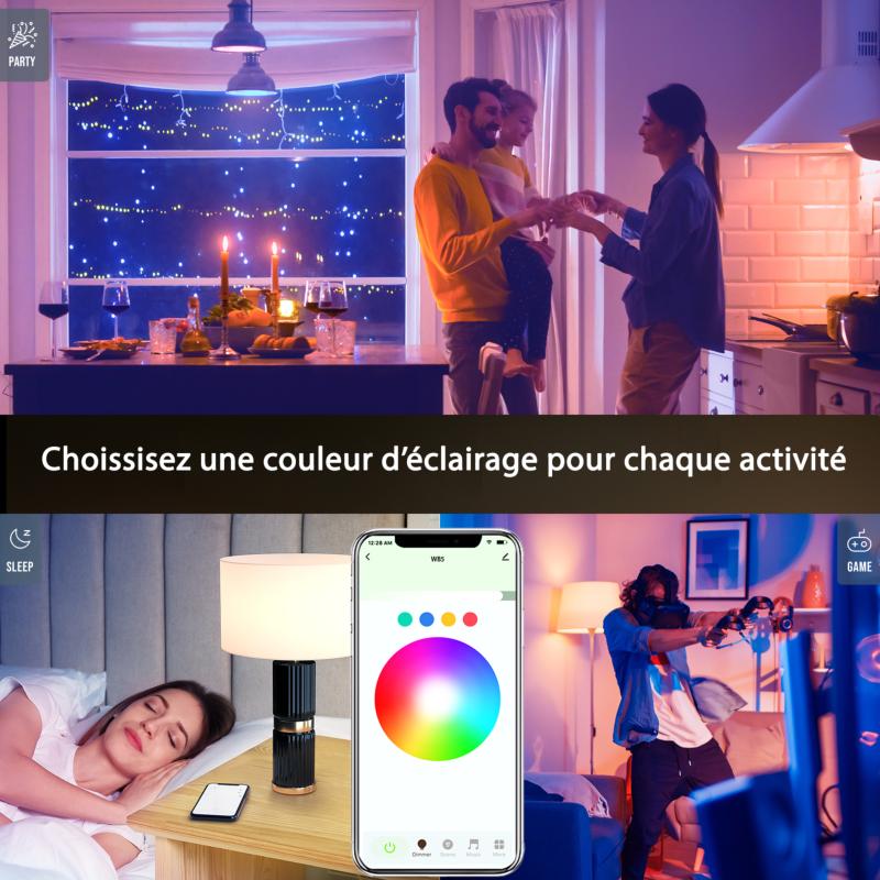 Ampoule Connectée Matter ANWIO B22 13W - Dimmable, 1521LM, Contrôle Vocal Via Alexa Ou Google Home