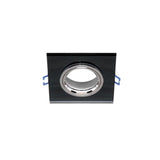 Support Spot Encastrable GU10/MR16 Carré Verre Effet Miroir