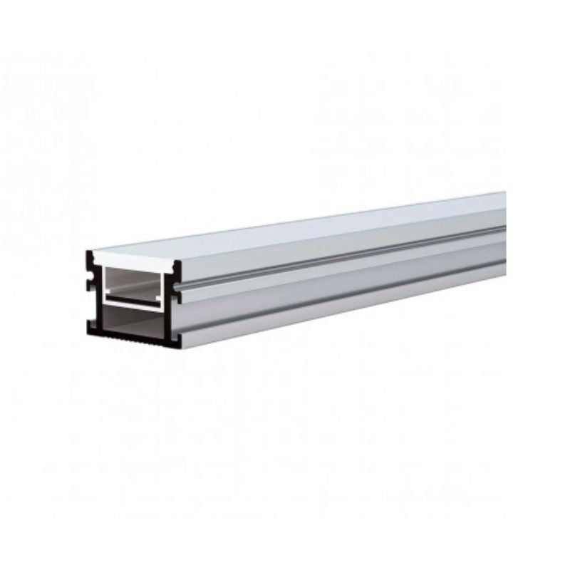 Profilé Aluminium Piétonnable 2m Encastrable au Sol pour Ruban LED - Corps Argenté