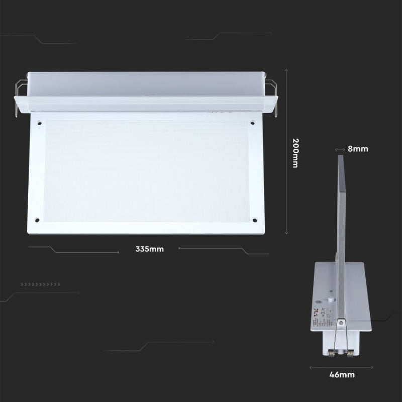 Bloc de Secours BAES LED Encastré 2W IP20