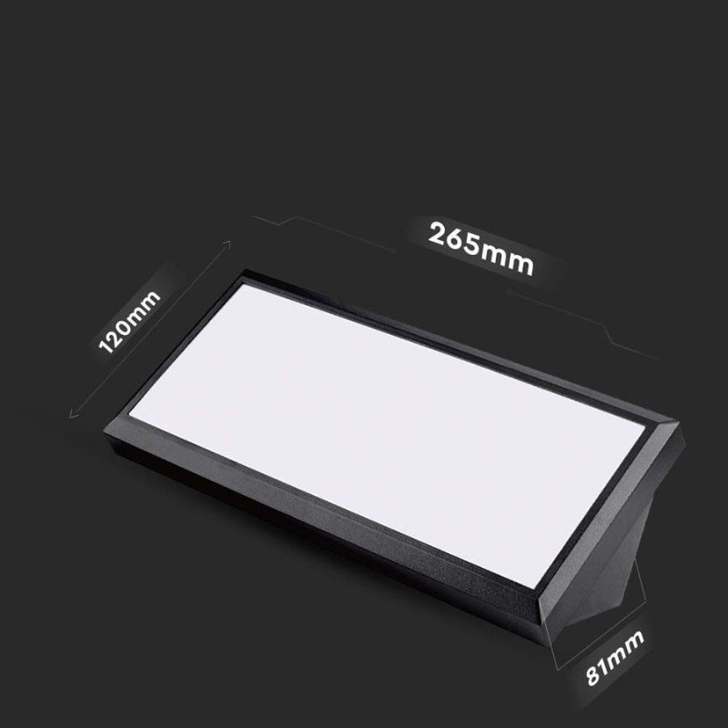 Balise Murale Extérieur Encastrable Rectangulaire 12W IP65 Noir