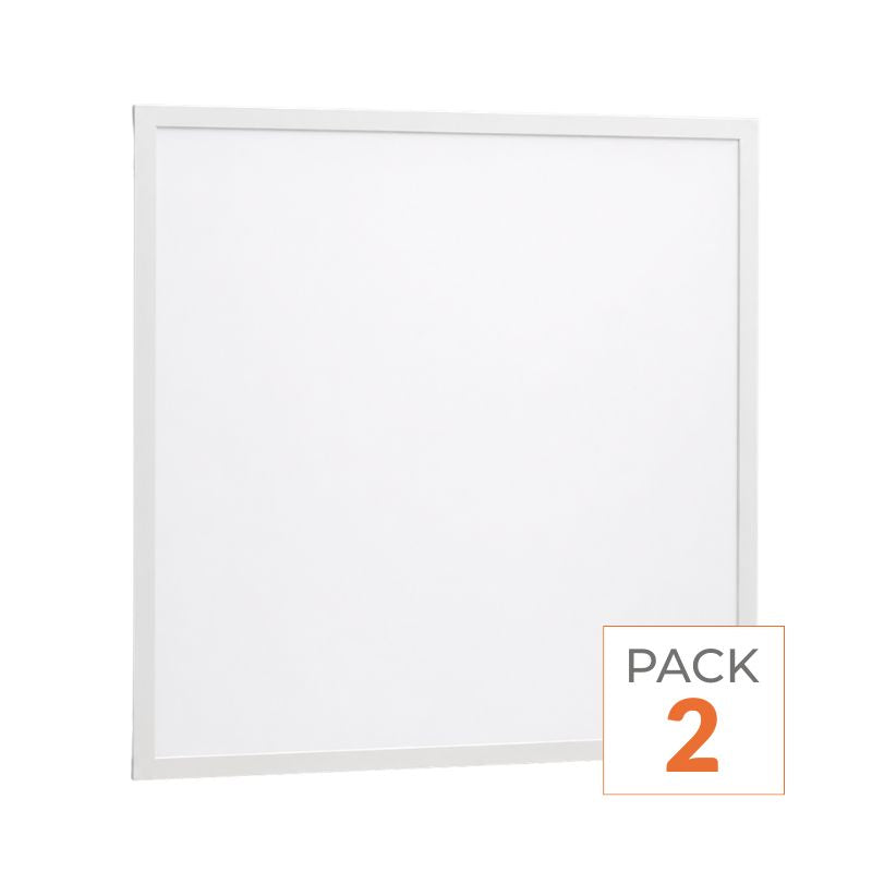 Pack de 2 - Panneau LED 36W 60x60 BLANC Dimmable 110lm/W avec Détecteur de Mouvement