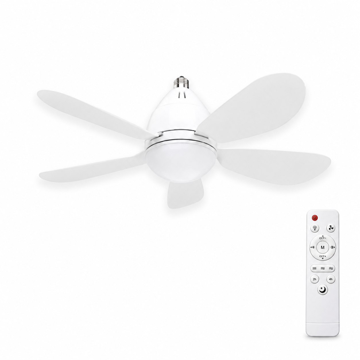 Ampoule Ventilateur LED E27 11W CCT avec Télécommande Ø42cm