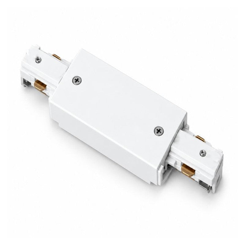 Connecteur Droit Rail Encastrable Monophasé Blanc - Silamp France