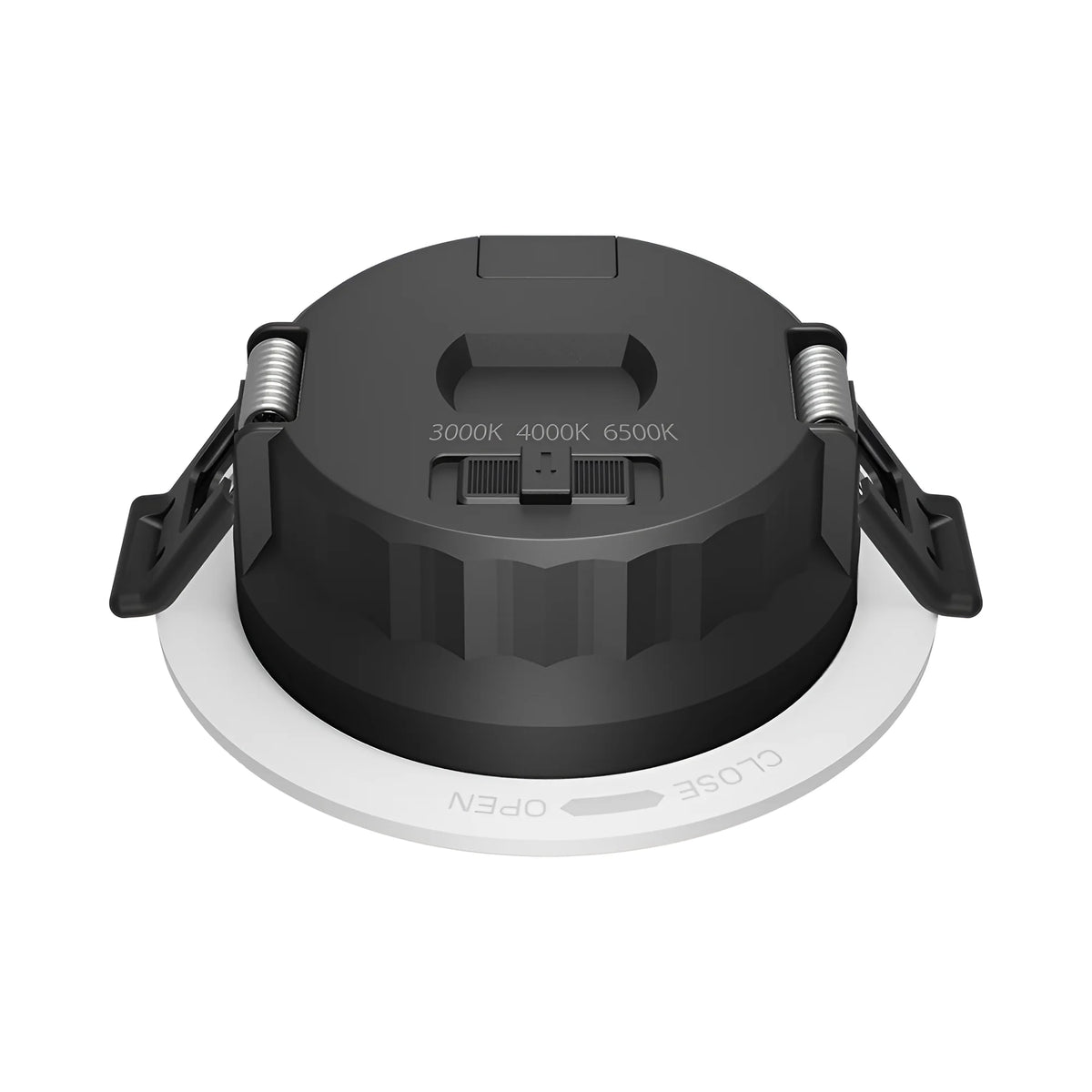 Spot LED Encastrable Rond 6,5W Ø85mm Dimmable CCT Blanc, Intérieur Noir