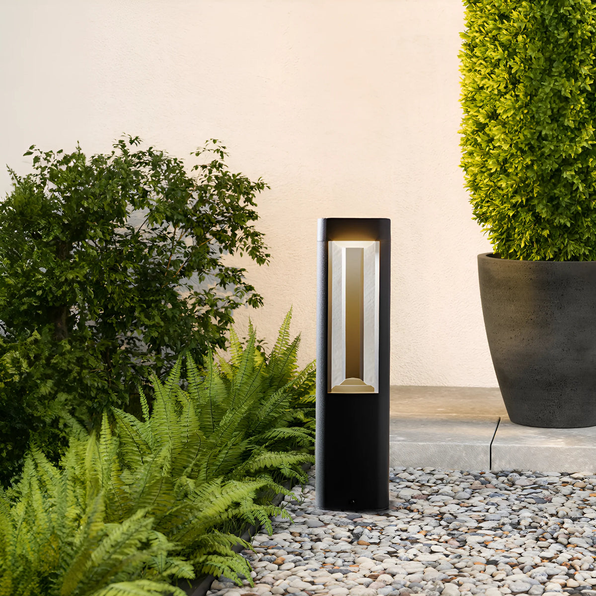 Borne LED Extérieure Grise 3 Piliers 50cm 7W IP54