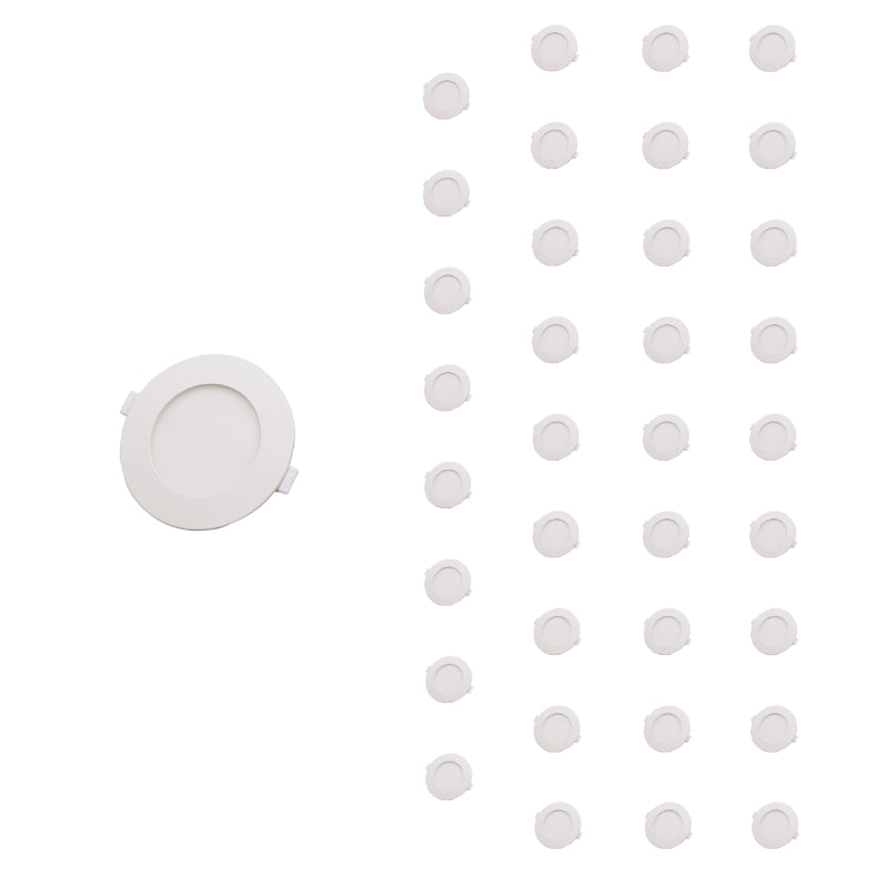 Spot LED Extra Plat Rond 6W Blanc (Pack de 40)