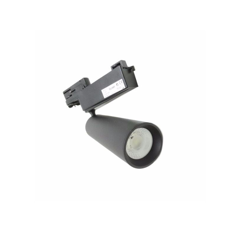 Spot LED sur Rail 30W 80° COB Triphasé NOIR