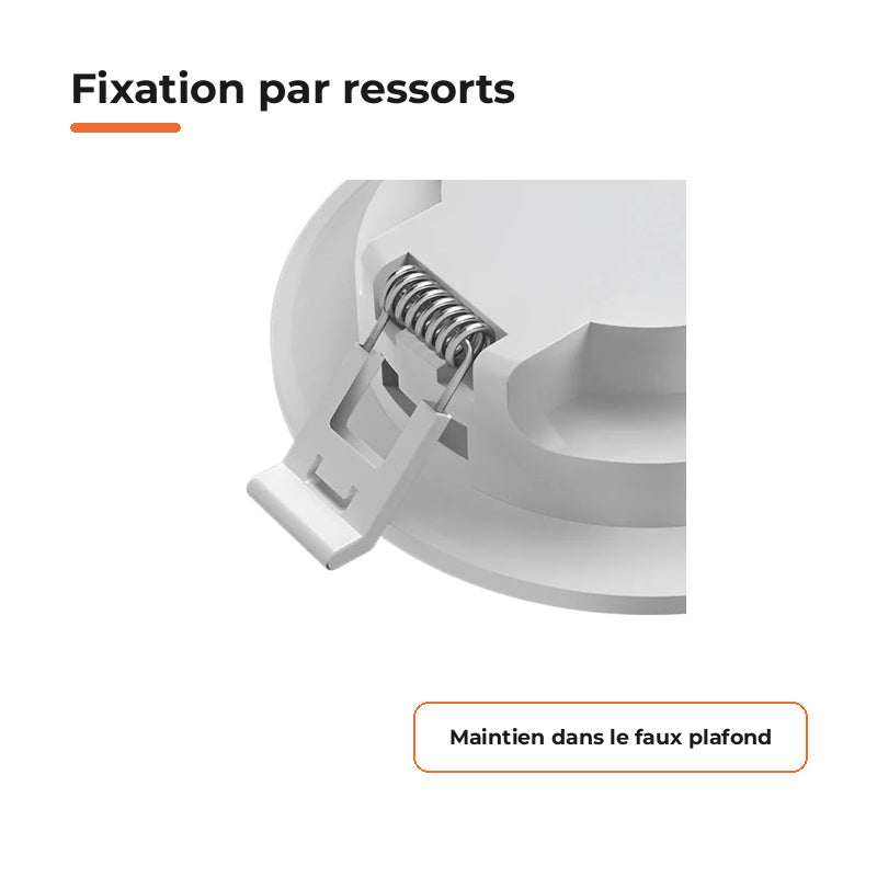 Downlight Dalle LED Ronde Ø85mm 3W Blanc CCT - Pack de 10