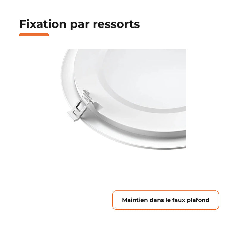Downlight Dalle LED Ronde Ø298mm 24W Blanc CCT - Pack de 10 – détail