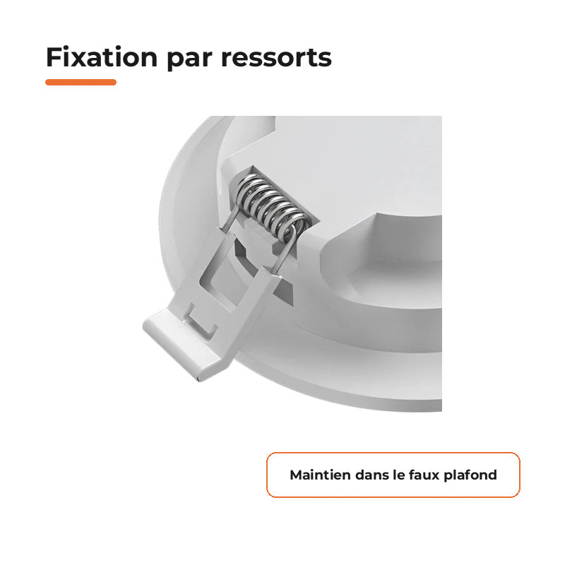 Downlight Dalle LED Ronde Ø85mm 4W Dimmable Blanc CCT - Pack de 10 – détail