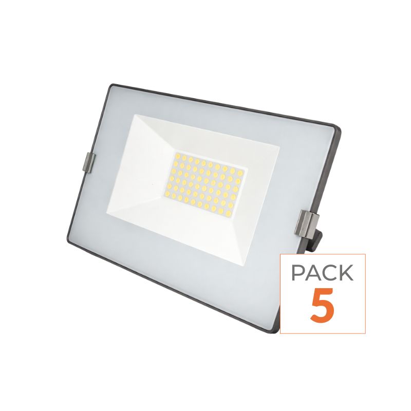 Projecteur LED Extérieur 50W IP65 No Flicker - BLEU GRIS (Pack de 5)