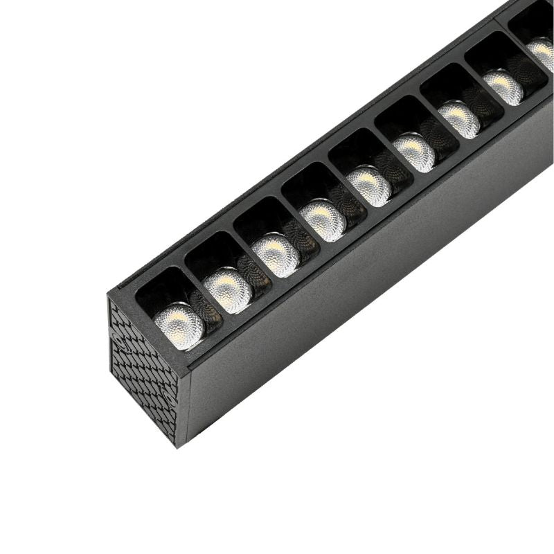 Linéaire Suspendu LED 30W 120cm UGR19 Noir - Garantie 5 ans