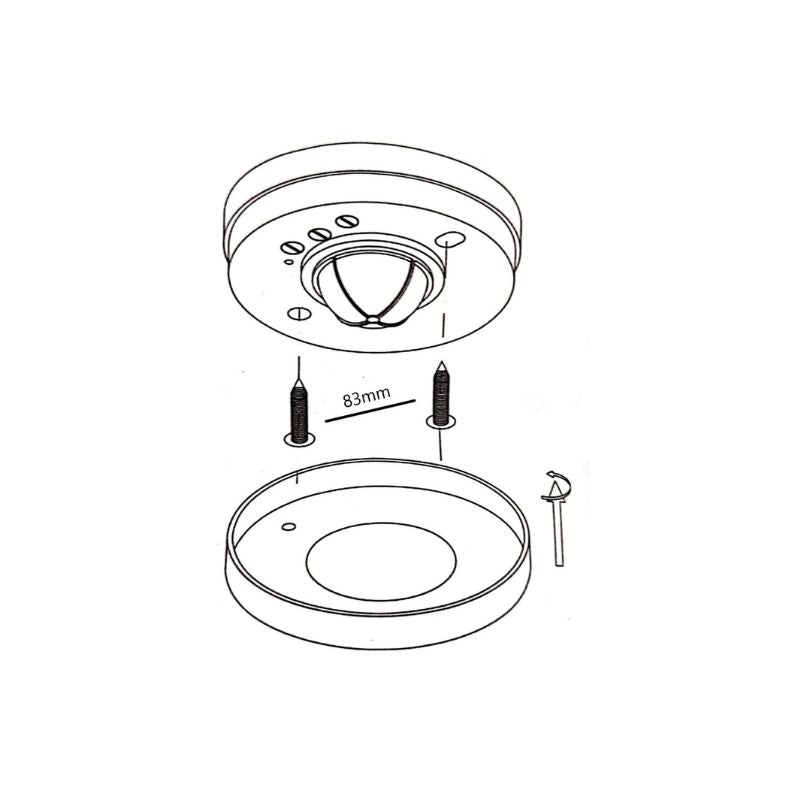 Détecteur de Mouvement 8m 360° 220V Rond