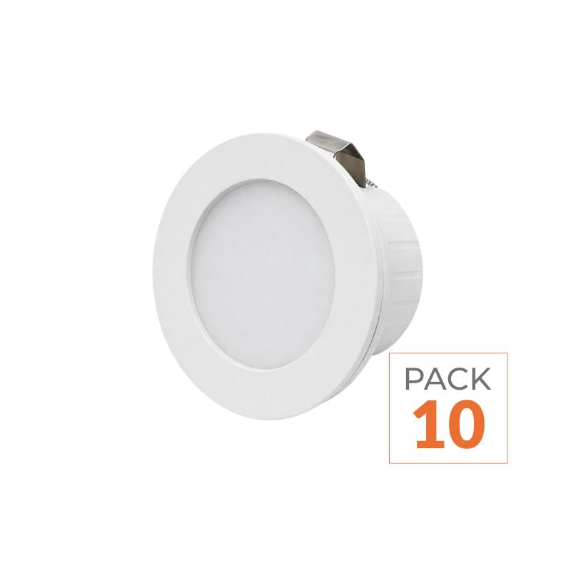 Mini Spot LED Encastrable 3W CCT Blanc - 3000K/4000K/6000K (Pack de 10)
