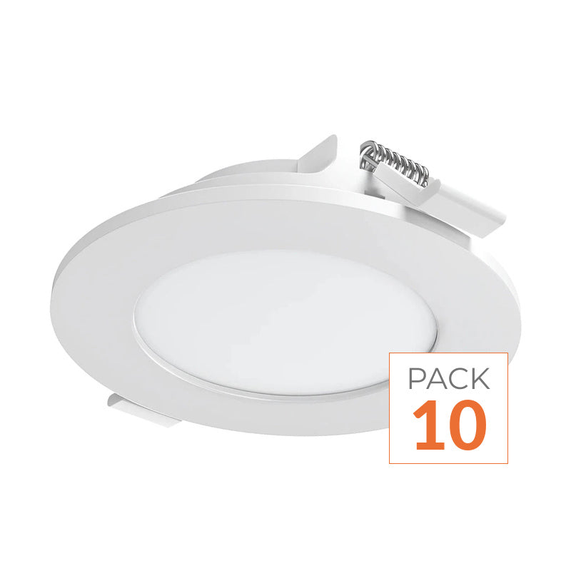 Downlight Dalle LED Ronde Ø85mm 3W Blanc CCT - Pack de 10