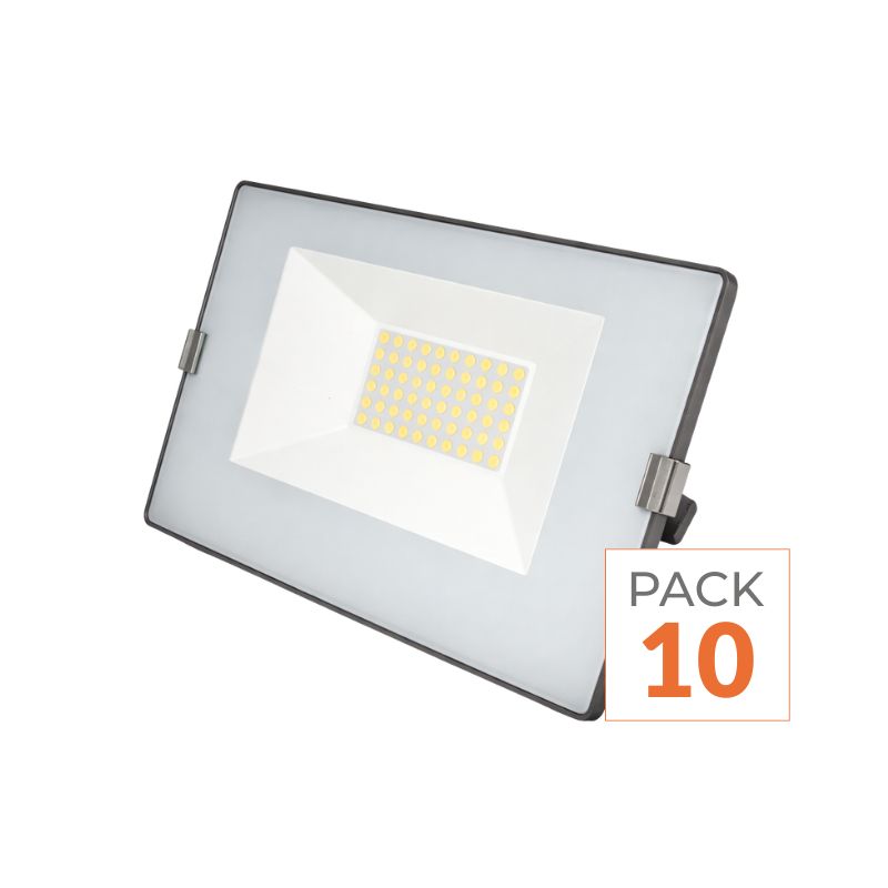 Projecteur LED Extérieur 50W IP65 No Flicker - BLEU GRIS (Pack de 10)