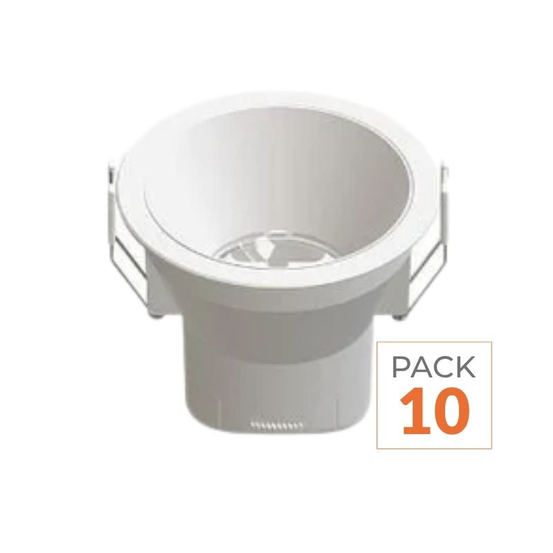 Spot LED Encastrable 9W IP44 Dimmable Blanc CCT Ø85mm - 3000K/4000K/6500K (Pack de 10)