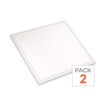 Panneau LED 28W 60x60 BLANC dimmable 150lm/W avec détecteur de mouvement + Télécommande (Pack de 2)