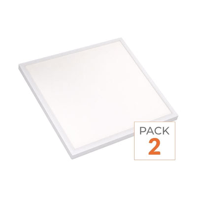 Pack de  2 - Panneau LED 28W 60x60 BLANC dimmable 150lm/W avec détecteur de mouvement + Télécommande