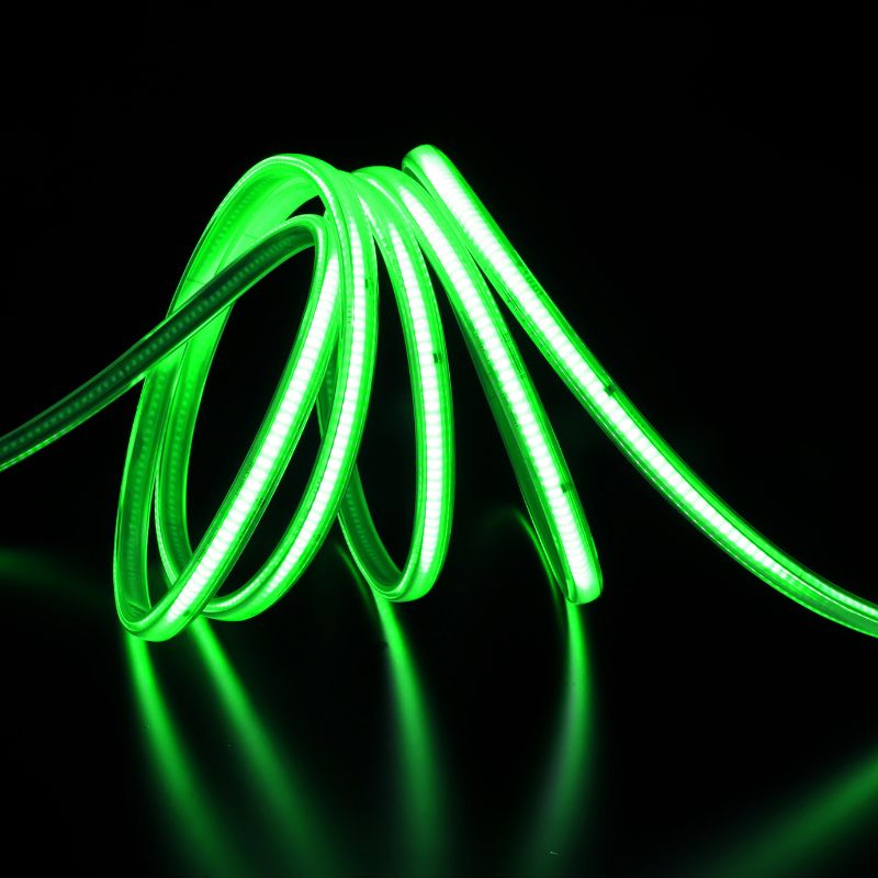 Ruban LED COB AC 296 LED/m 220V 10W/m IP65 - Vert (vendu sur mesure au mètre) - Silamp France