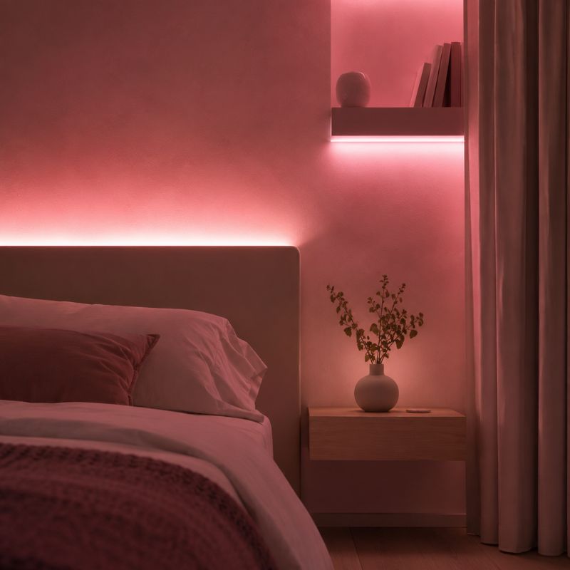 Ruban LED COB AC 296 LED/m 220V 10W/m IP65 50M - Rose - Silamp France