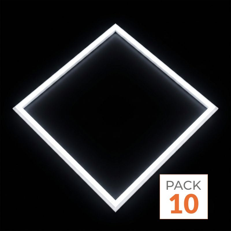 Dalle LED Cadre Lumineux CCT 60x60 40W - 3000K/4200K/6400K - Pack de 10