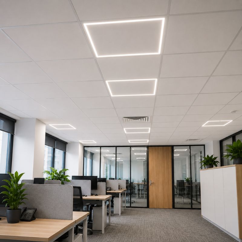 Dalle LED Cadre Lumineux CCT 60x60 40W - 3000K/4200K/6400K - Pack de 10 - Silamp France