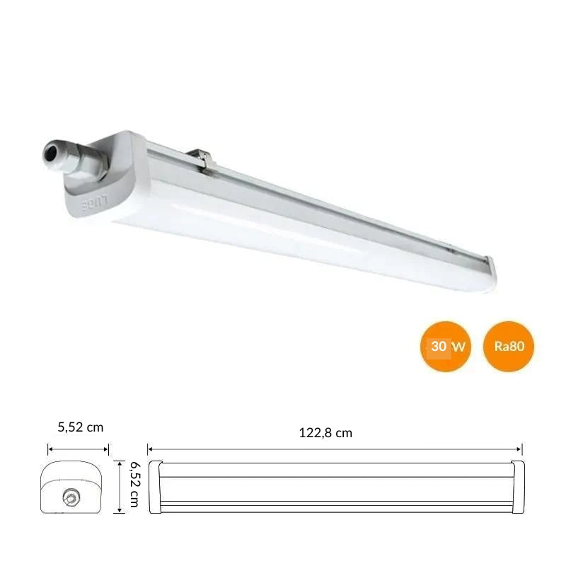 Réglette LED Étanche 120cm 30W 120lm/W Interconnectable