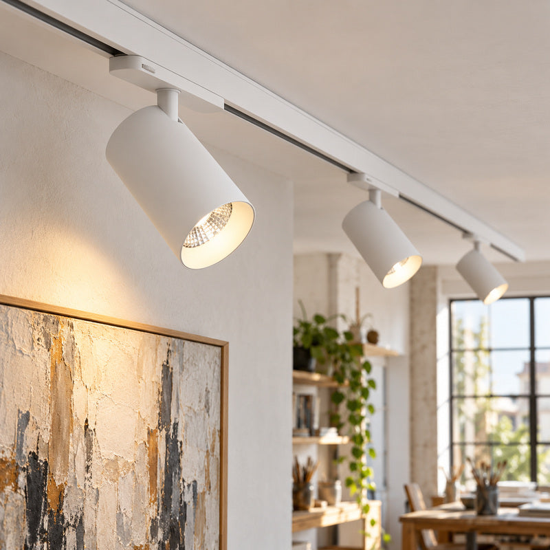 Spot LED sur Rail COB Triphasé 40W 36° Blanc Philips - Garantie 5 ans