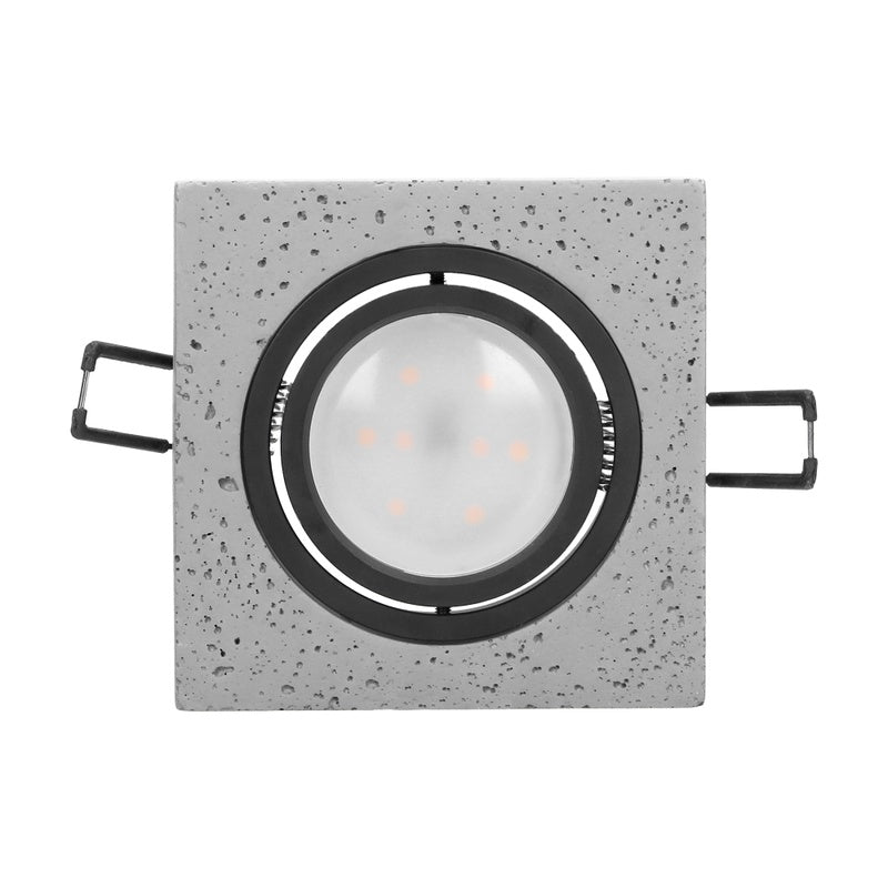 Support Spot GU10/MR16 Encastrable Carré Orientable Béton