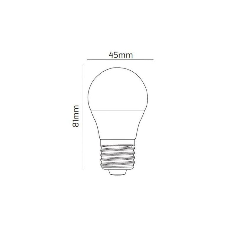Ampoule LED Connectée WiFi E27 4.5W G45 RGBW (Lot de 5)