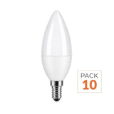 Pack de  10 - Ampoule LED E14 4.8W C37