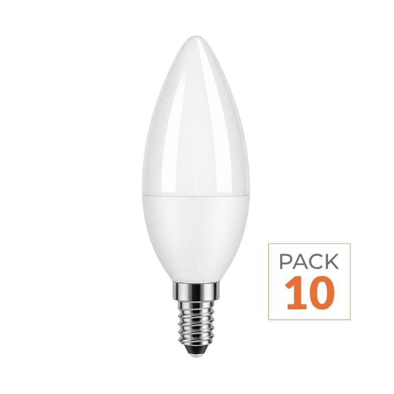 Ampoule LED E14 6W 220V C37 180° Dimmable (Pack de 10) - Silamp France