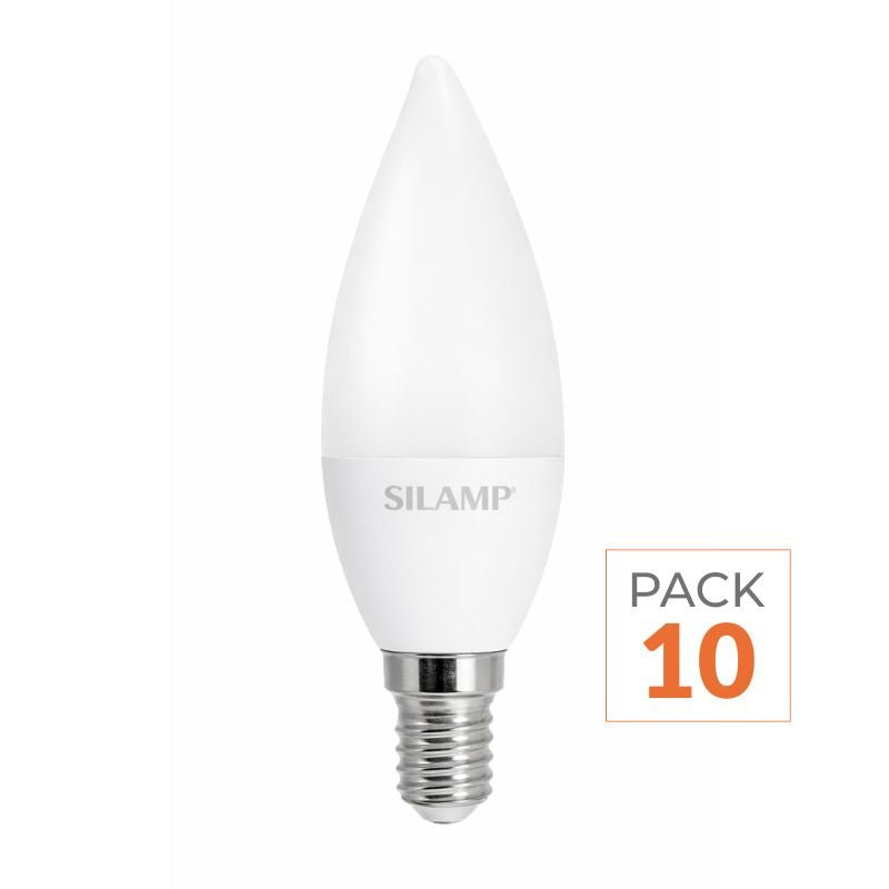Ampoule LED E14 8W 220V C37 180° (Pack de 10) - Silamp France