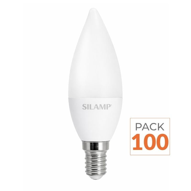 Ampoule LED E14 8W 220V C37 180° (Pack de 100) - Silamp France