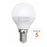 Pack de  5 - Ampoule LED E14 8W 220V G45 300°