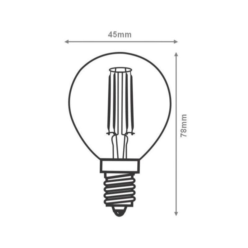 Ampoule LED E14 Filament 4W G45