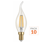 Ampoule LED E14 Flamme Filament 4W T35 - Pack de 10