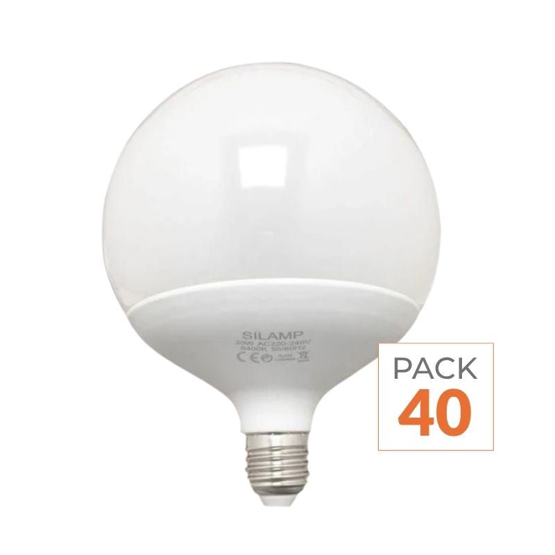 Ampoule LED E27 12W 220V G95 300° Globe (Pack de 40) - Silamp France