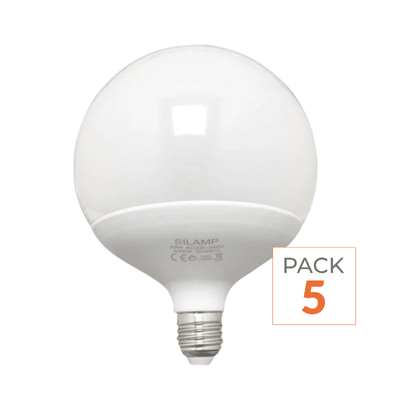 Ampoule LED E27 18W 220V G95 300° - Pack de 5