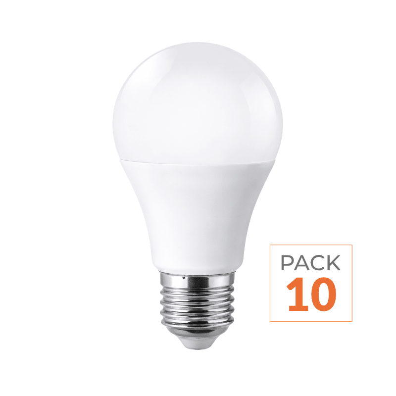 Ampoule LED E27 9W 220V A60 180° (Pack de 10) - Silamp France