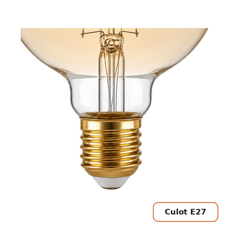 Ampoule LED Filament Connectée Wifi E27 4W Ambrée G95 CCT - 2700K/6500K - Pack de 10 - Silamp France