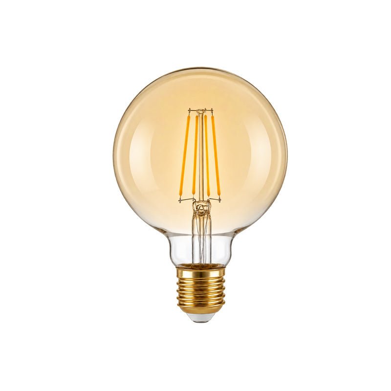 Ampoule LED Filament Dimmable E27 8W Ambrée G95 - Silamp France