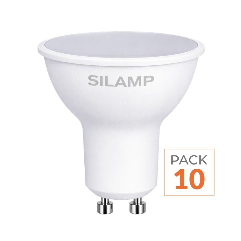 Ampoule LED GU10 6W 220V SMD2835 PAR16 10LED 100° (Pack de 10) - Silamp France