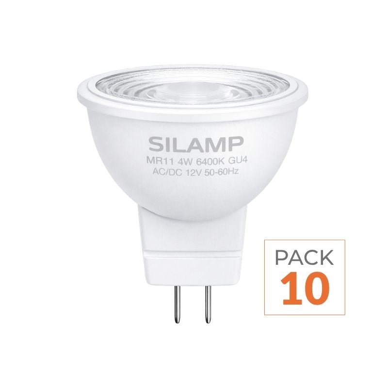 Ampoule LED GU4 / MR11 4W 12V (Pack de 10) - Silamp France