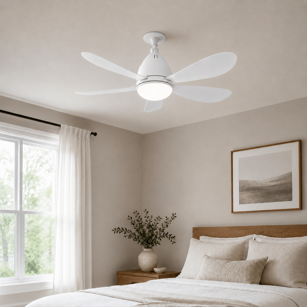 Ampoule Ventilateur LED E27 11W CCT avec Télécommande Ø42cm - Silamp France