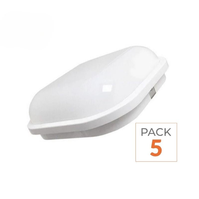 Applique LED Murale 20W Blanche Carré IP65 (Pack de 5) - Silamp France