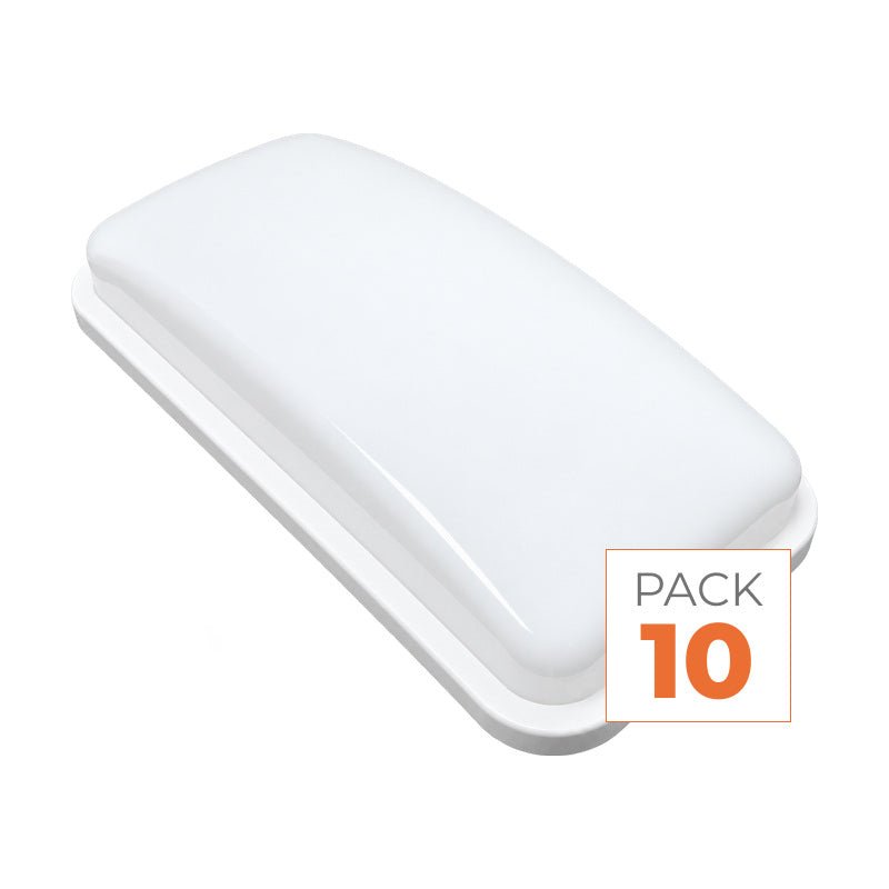 Applique LED Murale 20W Rectangulaire CCT IP65 - 3000K/4200K/6400K - Pack de 10 - Silamp France